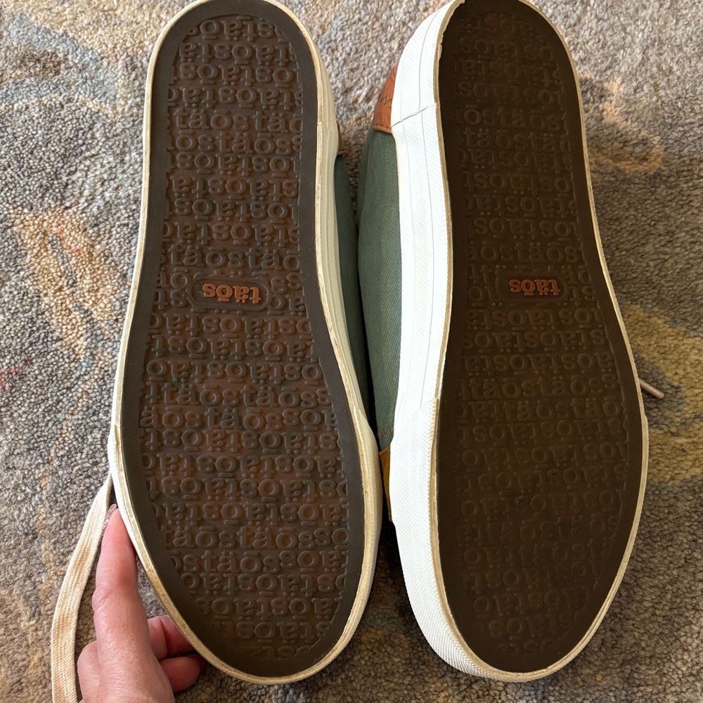 Taos Footwear Green and Tan Casual Sneakers - Picture 2 of 5